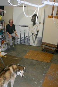 Trent Thursby Alvey in her Tres Flores studio
