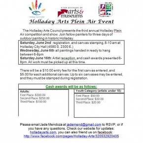 Holladay Arts Plein Air Competition Holladay Arts Plein Air Competition