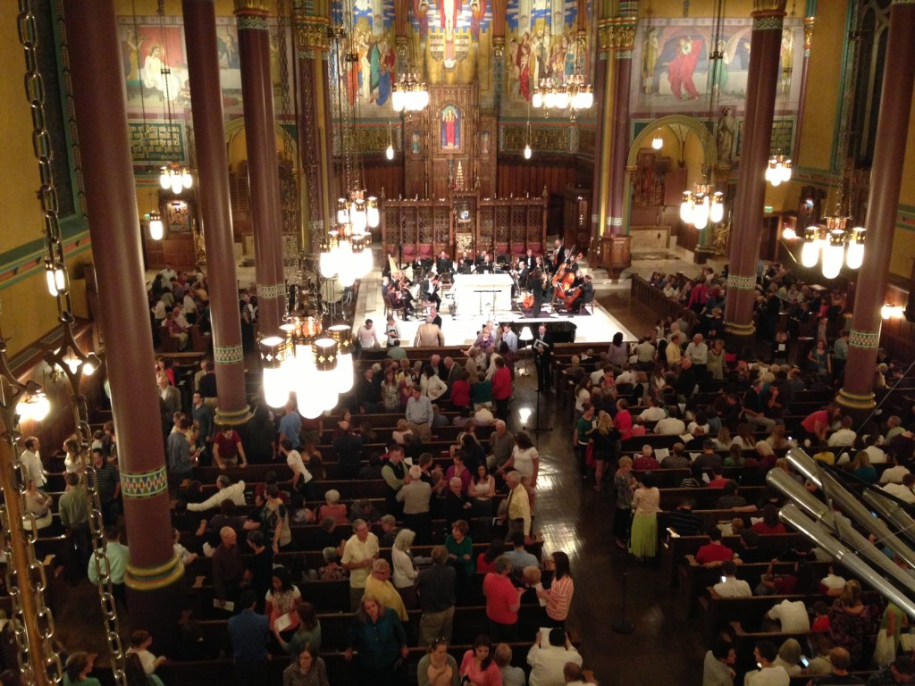 View from the organ at the Cathedral of the Madeleine during intermission Monday, September 16th.