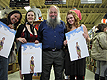 With Ken Sanders and Pin-up Models for Trent Call's exhibit