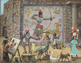 Egyptian painting by Joe Wilson
