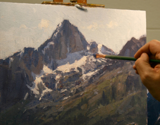 John Hughes paints a landscape