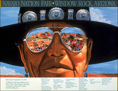 Navajo Nation Fair poster, 1989, design by Cal Nez Design, courtesy www.calnezdesign.com