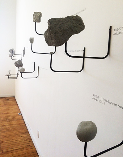 Installation view of seeing the stone by Cara Despain