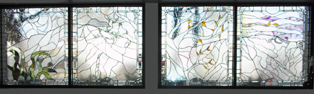 Glass by Gomm Studio in the Covey Center