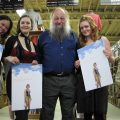 With Ken Sanders and Pin-up Models for Trent Call’s exhibit