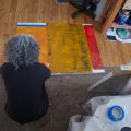 Randee Levine at work in her Salt Lake City studio. Photo by Portia Snow
