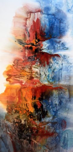 Karen Kurka Jensen, “A Walk in the Park,” sumi-e painting