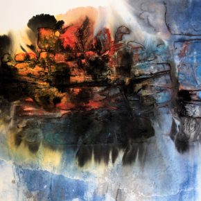 Karen Kurka Jensen, “Reflections,” sumi-e painting