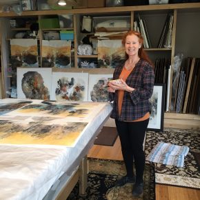 Sumi-e painting detail by Karen Kurka Jensen