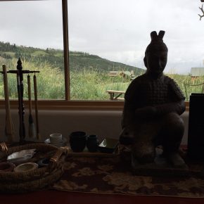 Sumi-e materials and works by Karen Kurka Jensen