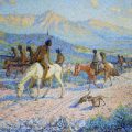Departure of the Red Man, by J.T. Harwood, from the permanent collection of the A. Ray Olpin University Union at the University of Utah