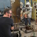 6Andrew & Vase wait while Transtrum warms gloves